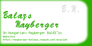 balazs mayberger business card